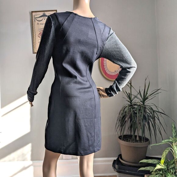 NWT Lucidez by Marcia Azzi Mini Dress Cowl Draped Knit Brazilian Designer Size 2 - Picture 2 of 13